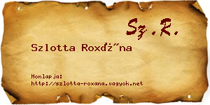 Szlotta Roxána névjegykártya